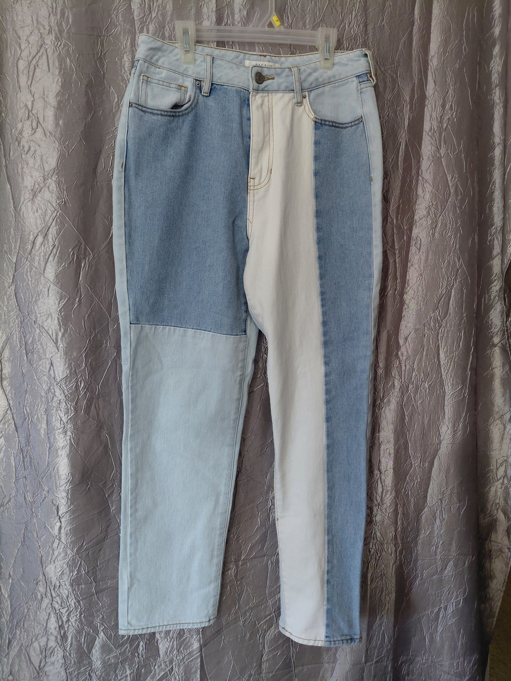 PacSun Two-Tone Light and White High-Rise Jeans